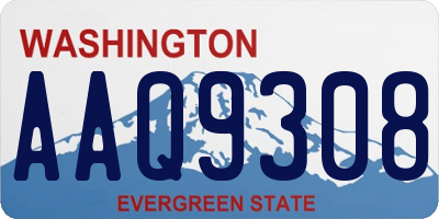 WA license plate AAQ9308