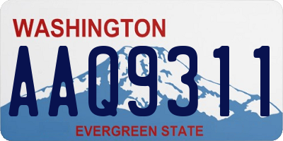 WA license plate AAQ9311