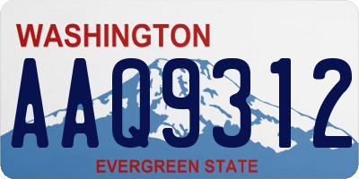 WA license plate AAQ9312