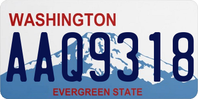 WA license plate AAQ9318