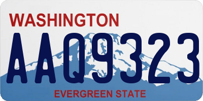 WA license plate AAQ9323