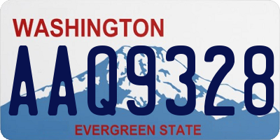 WA license plate AAQ9328