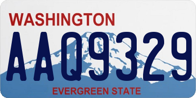 WA license plate AAQ9329