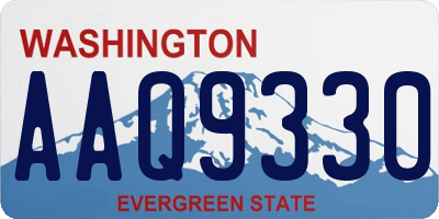 WA license plate AAQ9330