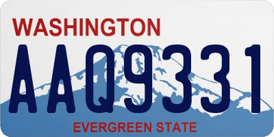 WA license plate AAQ9331