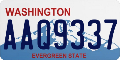 WA license plate AAQ9337