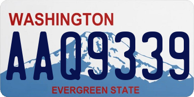 WA license plate AAQ9339