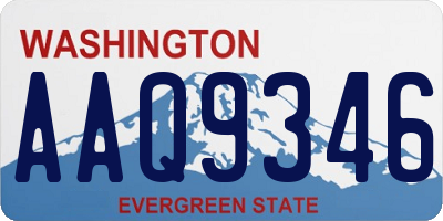 WA license plate AAQ9346