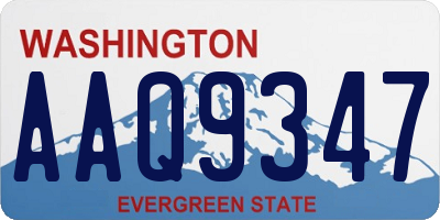 WA license plate AAQ9347