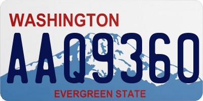 WA license plate AAQ9360