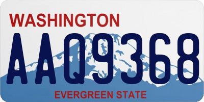 WA license plate AAQ9368