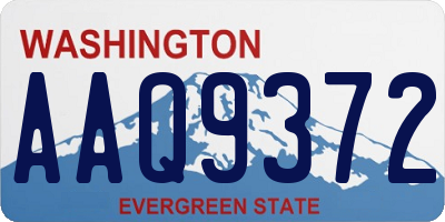 WA license plate AAQ9372