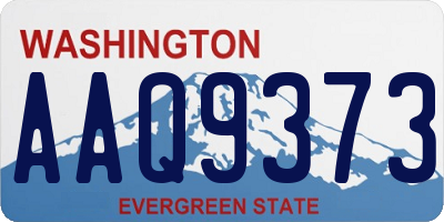 WA license plate AAQ9373