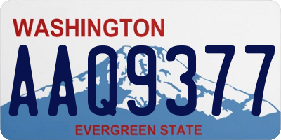 WA license plate AAQ9377
