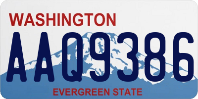 WA license plate AAQ9386