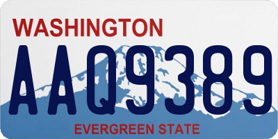 WA license plate AAQ9389