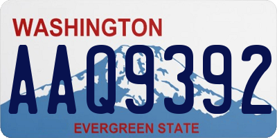 WA license plate AAQ9392