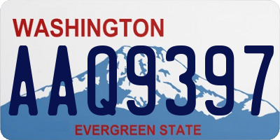 WA license plate AAQ9397