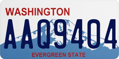 WA license plate AAQ9404