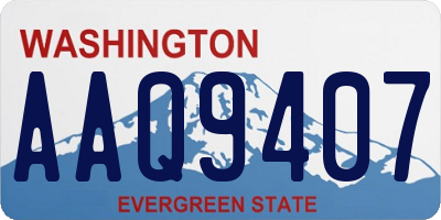 WA license plate AAQ9407