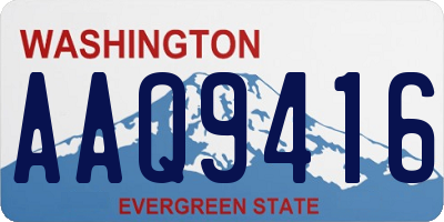 WA license plate AAQ9416