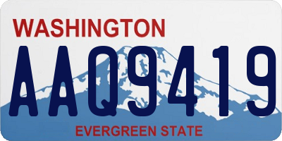 WA license plate AAQ9419