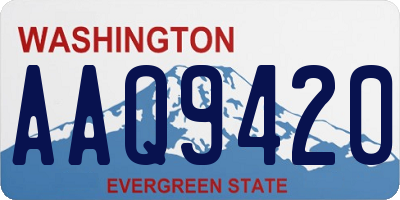 WA license plate AAQ9420