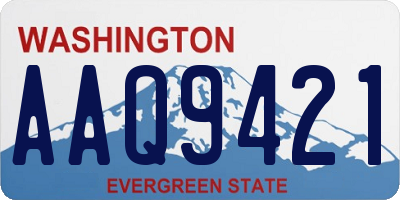 WA license plate AAQ9421