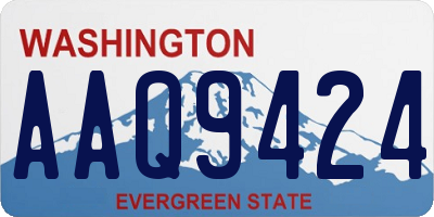 WA license plate AAQ9424