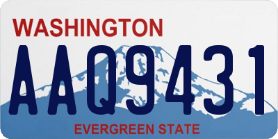WA license plate AAQ9431