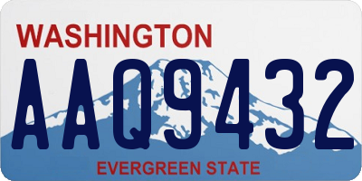WA license plate AAQ9432