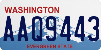 WA license plate AAQ9443