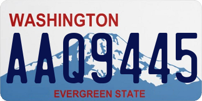 WA license plate AAQ9445
