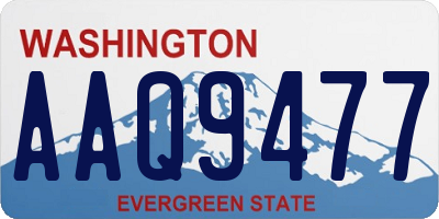 WA license plate AAQ9477