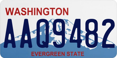 WA license plate AAQ9482