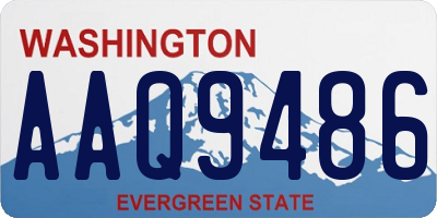 WA license plate AAQ9486