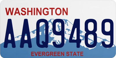 WA license plate AAQ9489