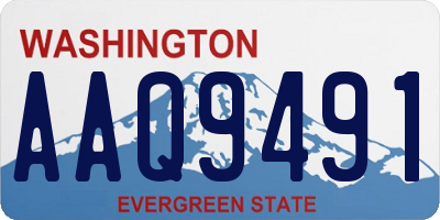 WA license plate AAQ9491