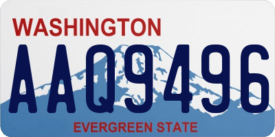 WA license plate AAQ9496