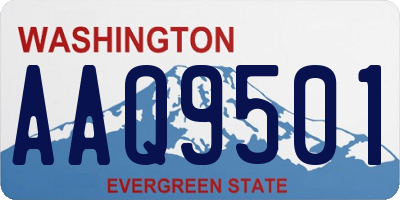 WA license plate AAQ9501