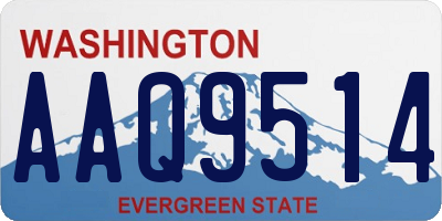 WA license plate AAQ9514