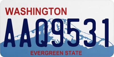WA license plate AAQ9531