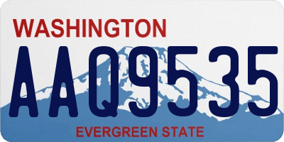 WA license plate AAQ9535