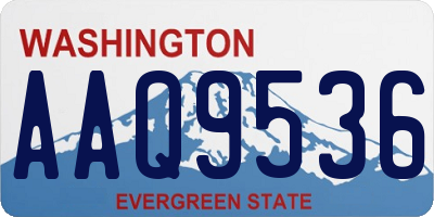WA license plate AAQ9536