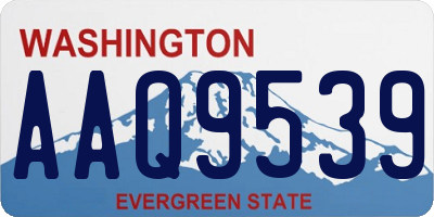 WA license plate AAQ9539