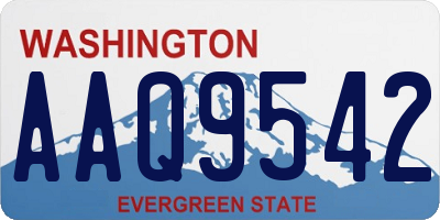 WA license plate AAQ9542