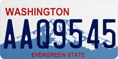 WA license plate AAQ9545