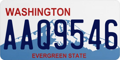 WA license plate AAQ9546