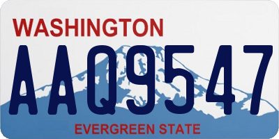 WA license plate AAQ9547