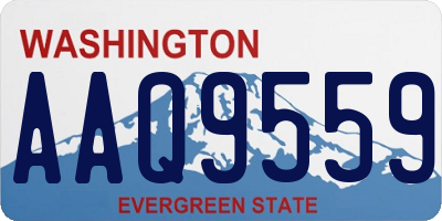 WA license plate AAQ9559